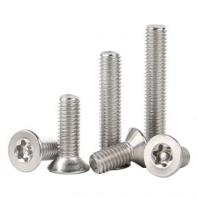 countersunk internal column type anti theft bolt, flat head bolt,stainless steel