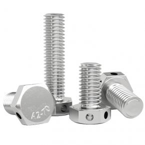 hole punching external hexagon bolt,safety holes bolt,stainless steel 