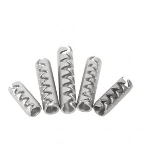 toothed elastic cylindrical positioning pin,corrugated serrrated opening pin