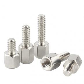 metric nickel plated double hole hexagonal copper column