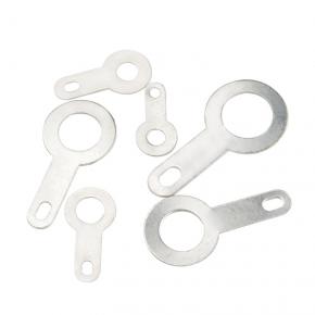 single head soldering tab, copper plated silver
