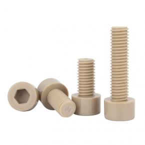 PEEK high temperature resistant plastic round head hexagonal screws