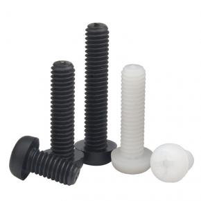 round head cross plastic screw,nylon screw